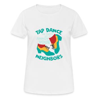 Claquettes : le moyen idéal d’ennuyer les claquettes - T-shirt respirant Femme - blanc - Devant - AI Model Female 172 dark (172cm)