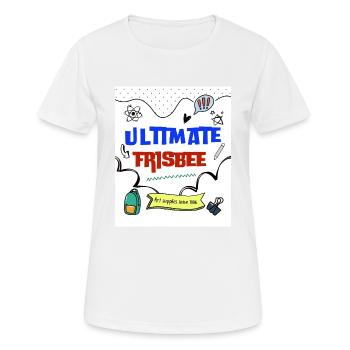 Ulti 55 Weiß - Frauen T-Shirt atmungsaktiv - Weiß - Vorne - AI Model Female 172 dark (172cm)