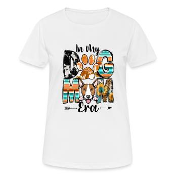 Bullterrier Dog In My Dog Mom Era Mothers Day - Women's Breathable T-Shirt - white - Front - AI Model Female 172 dark (172cm)