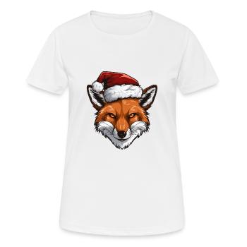 Fox Head Christmas Xmas - Women's Breathable T-Shirt - white - Front - AI Model Female 172 dark (172cm)