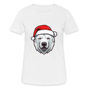 Tête d’ours polaire Noël Noël ours polaire - T-shirt respirant Femme - blanc - Devant - AI Model Female 172 dark (172cm)