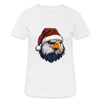 Noël de Noël à tête d’aigle - T-shirt respirant Femme - blanc - Devant - AI Model Female 172 dark (172cm)