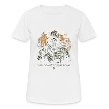 Bienvenue dans la Zone, Zone à risque biologique - T-shirt respirant Femme - blanc - Devant - AI Model Female 172 dark (172cm)
