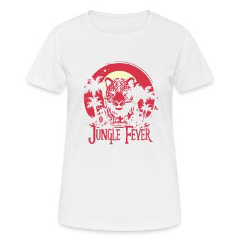 Dschungelfieber, ein Raubtier des Dschungels - Frauen T-Shirt atmungsaktiv - Weiß - Vorne - AI Model Female 172 dark (172cm)