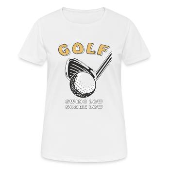 SWING DE GOLF SCORE BAS BAS - T-shirt respirant Femme - blanc - Devant - AI Model Female 172 dark (172cm)