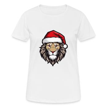 Lion Head Christmas Christmas - Women's Breathable T-Shirt - white - Front - AI Model Female 172 dark (172cm)