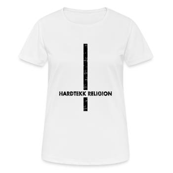 Hardtekk - Merch - Tekk - Gift - Cross - Women's Breathable T-Shirt - white - Front - AI Model Female 172 dark (172cm)