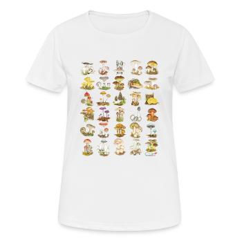 Diversité des champignons - T-shirt respirant Femme - blanc - Devant - AI Model Female 172 dark (172cm)