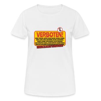 Spaß verboten - Frauen T-Shirt atmungsaktiv - Weiß - Vorne - AI Model Female 172 dark (172cm)