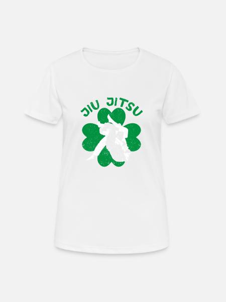 Jiu Jitsu Shamrock Irish Martial Arts St Patricks - Women's Breathable T-Shirt - white