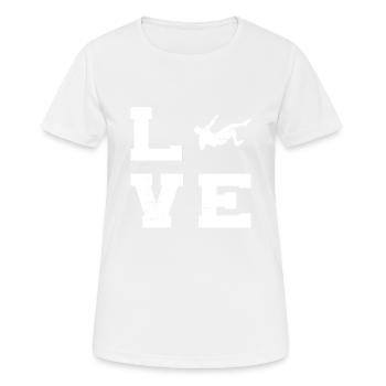 Boulder Escalade de bloc Grimpeur Femmes - T-shirt respirant Femme - blanc - Devant - AI Model Female 172 dark (172cm)