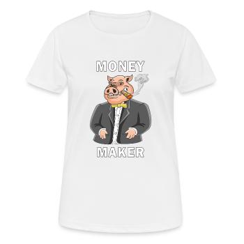 FABRICANT D’ARGENT DE COCHON - T-shirt respirant Femme - blanc - Devant - AI Model Female 172 dark (172cm)