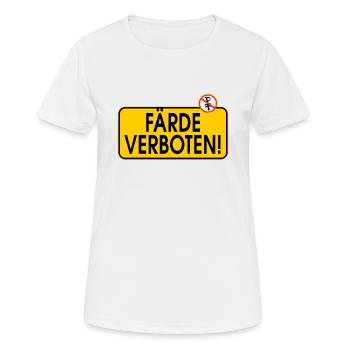 DANGER! Chevaux interdits - T-shirt respirant Femme - blanc - Devant - AI Model Female 172 dark (172cm)