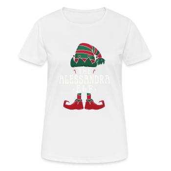Alessandra Elf Familie Passende Gruppe Weihnachten - Frauen T-Shirt atmungsaktiv - Weiß - Vorne - AI Model Female 172 dark (172cm)