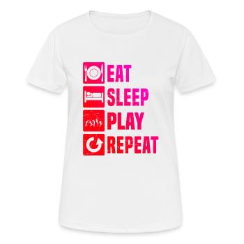Playing Tennis Playing Tennis Players - Women's Breathable T-Shirt - white - Front - AI Model Female 172 dark (172cm)