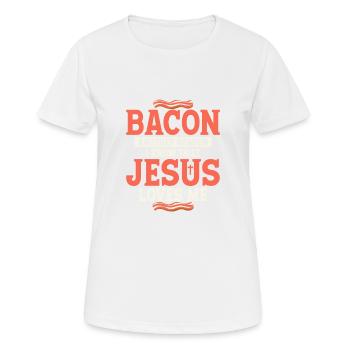 Bacon Another Reason I Know That Jesus Loves Me - Women's Breathable T-Shirt - white - Front - AI Model Female 172 dark (172cm)