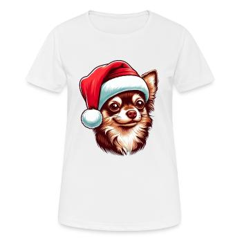 Chihuahua The Santa Claus - Women's Breathable T-Shirt - white - Front - AI Model Female 172 dark (172cm)