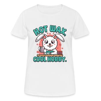 Cire chaude, passe-temps cool. - T-shirt respirant Femme - blanc - Devant - AI Model Female 172 dark (172cm)