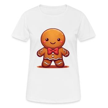 Lebkuchen - Frauen T-Shirt atmungsaktiv - Weiß - Vorne - AI Model Female 172 dark (172cm)