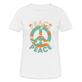 FRIEDE - Frauen T-Shirt atmungsaktiv - Weiß - Vorne - AI Model Female 172 dark (172cm)