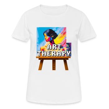 ARTIST MAKES THE PICTURE - Frauen T-Shirt atmungsaktiv - Weiß - Vorne - AI Model Female 172 dark (172cm)