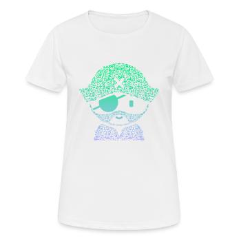 Silhouette Ikone Pirat | Jungen Pirat - Frauen T-Shirt atmungsaktiv - Weiß - Vorne - AI Model Female 172 dark (172cm)