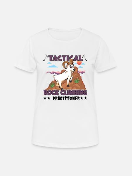 Tactical Rock Climbing Practioner - Women's Breathable T-Shirt - white