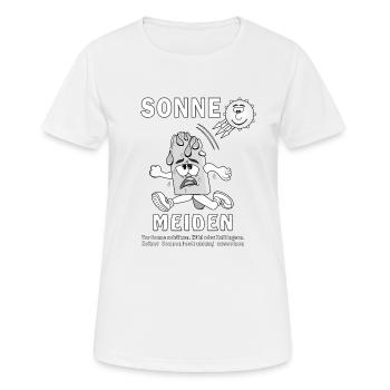 SONNE MEIDEN - Frauen T-Shirt atmungsaktiv - Weiß - Vorne - AI Model Female 172 dark (172cm)