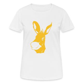 Esel - Frauen T-Shirt atmungsaktiv - Weiß - Vorne - AI Model Female 172 dark (172cm)