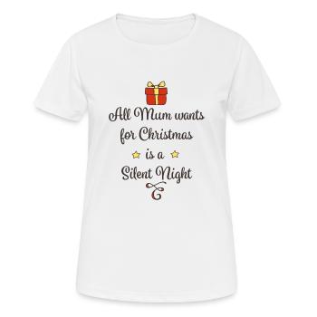 Bébé Noël - T-shirt respirant Femme - blanc - Devant - AI Model Female 172 dark (172cm)