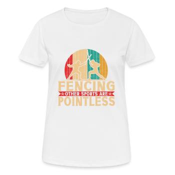 Escrime Escrime Sabre Escrimeur - T-shirt respirant Femme - blanc - Devant - AI Model Female 172 dark (172cm)