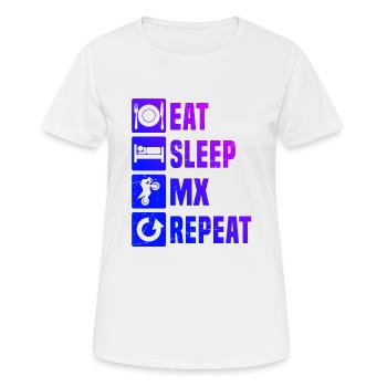 Freestyle Motocross Motocross Dirt Bike Dirtbike - Frauen T-Shirt atmungsaktiv - Weiß - Vorne - AI Model Female 172 dark (172cm)