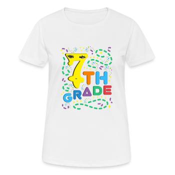 Yellow Seven - 7e année - T-shirt respirant Femme - blanc - Devant - AI Model Female 172 dark (172cm)