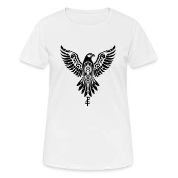 Emblem eines Raubvogels oder Adlers - Frauen T-Shirt atmungsaktiv - Weiß - Vorne - AI Model Female 172 dark (172cm)