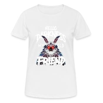 Bonjour les ténèbres mon vieil ami - T-shirt respirant Femme - blanc - Devant - AI Model Female 172 dark (172cm)