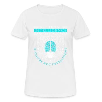 Artificial Intelligence Algorithm Brain - Women's Breathable T-Shirt - white - Front - AI Model Female 172 dark (172cm)