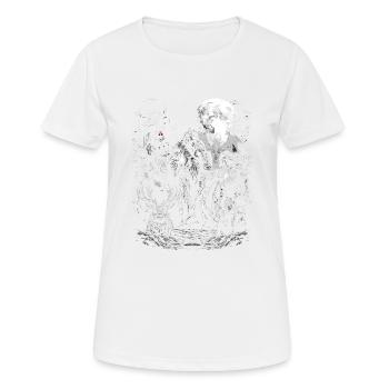 Cryptids Group - Frauen T-Shirt atmungsaktiv - Weiß - Vorne - AI Model Female 172 dark (172cm)