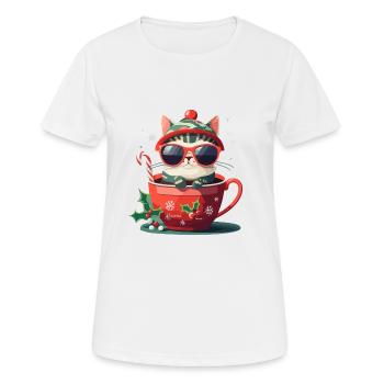 CHATS MIGNONS - T-shirt respirant Femme - blanc - Devant - AI Model Female 172 dark (172cm)