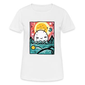 Cute creature hiding in nature - Women's Breathable T-Shirt - white - Front - AI Model Female 172 dark (172cm)