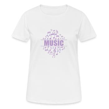 Musique avec des notes de musique Tonalité de musique - T-shirt respirant Femme - blanc - Devant - AI Model Female 172 dark (172cm)