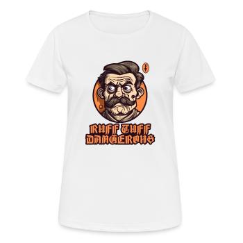 Alter Mann ist robust, hart und gefährlich - Frauen T-Shirt atmungsaktiv - Weiß - Vorne - AI Model Female 172 dark (172cm)