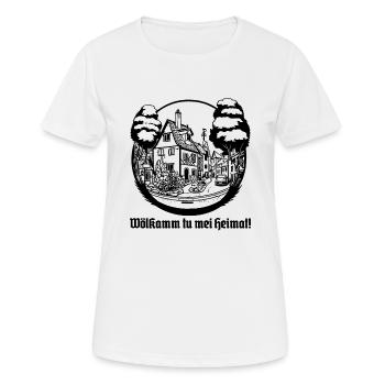 Welcome to my home country, Germany - Women's Breathable T-Shirt - white - Front - AI Model Female 172 dark (172cm)