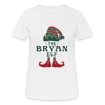 Der Bryan Elf Pyjama für lustige Weihnachtsfeiertage - Frauen T-Shirt atmungsaktiv - Weiß - Vorne - AI Model Female 172 dark (172cm)