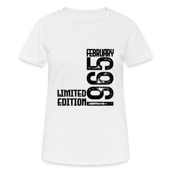 Februar 1965 Jubiläumsgeschenk. Februar 1965. - Frauen T-Shirt atmungsaktiv - Weiß - Vorne - AI Model Female 172 dark (172cm)