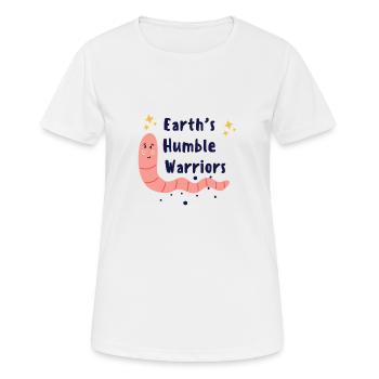 Humbles guerriers de la Terre - T-shirt respirant Femme - blanc - Devant - AI Model Female 172 dark (172cm)