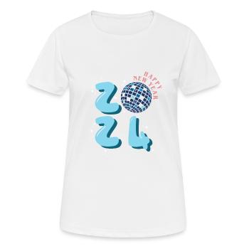 Happy new year 2024 - Frauen T-Shirt atmungsaktiv - Weiß - Vorne - AI Model Female 172 dark (172cm)