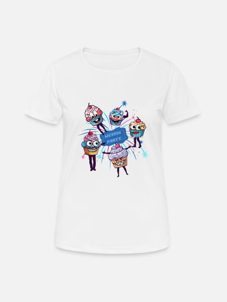 Muffin-Party - Frauen T-Shirt atmungsaktiv - Weiß