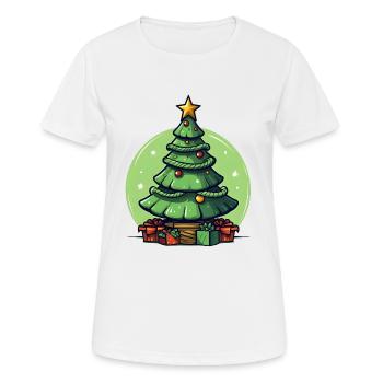 Christmas tree or Christmas tree at Christmas - Women's Breathable T-Shirt - white - Front - AI Model Female 172 dark (172cm)