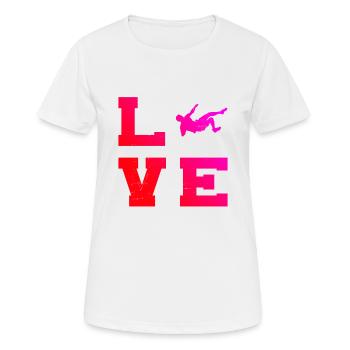 Escalade de bloc d’escalade femmes Bloc d’escalade hommes - T-shirt respirant Femme - blanc - Devant - AI Model Female 172 dark (172cm)