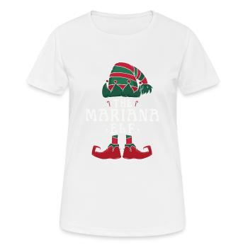 Mariana Elf Family Matching Group Christmas Mom - Women's Breathable T-Shirt - white - Front - AI Model Female 172 dark (172cm)